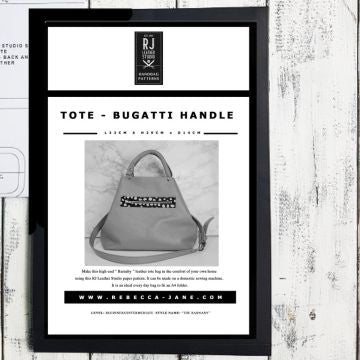 "The Barnaby " Leather Tote with Bugatti Handles - A0 Printed Template & PDF Full Colour Brochure sent to your door - £14.99