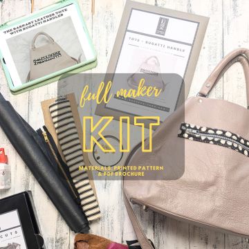 The Barnaby Tote Bag with Bugatti Handle KIT - Leather Bag making Kit for Domestic Sewing Machines £119