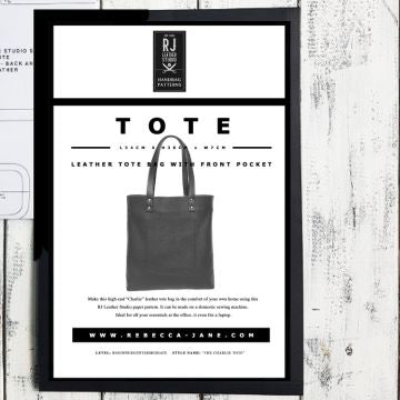 "The Charlie " Leather Tote - A0 Printed Template & PDF Full Colour Brochure sent to your door - £14.99